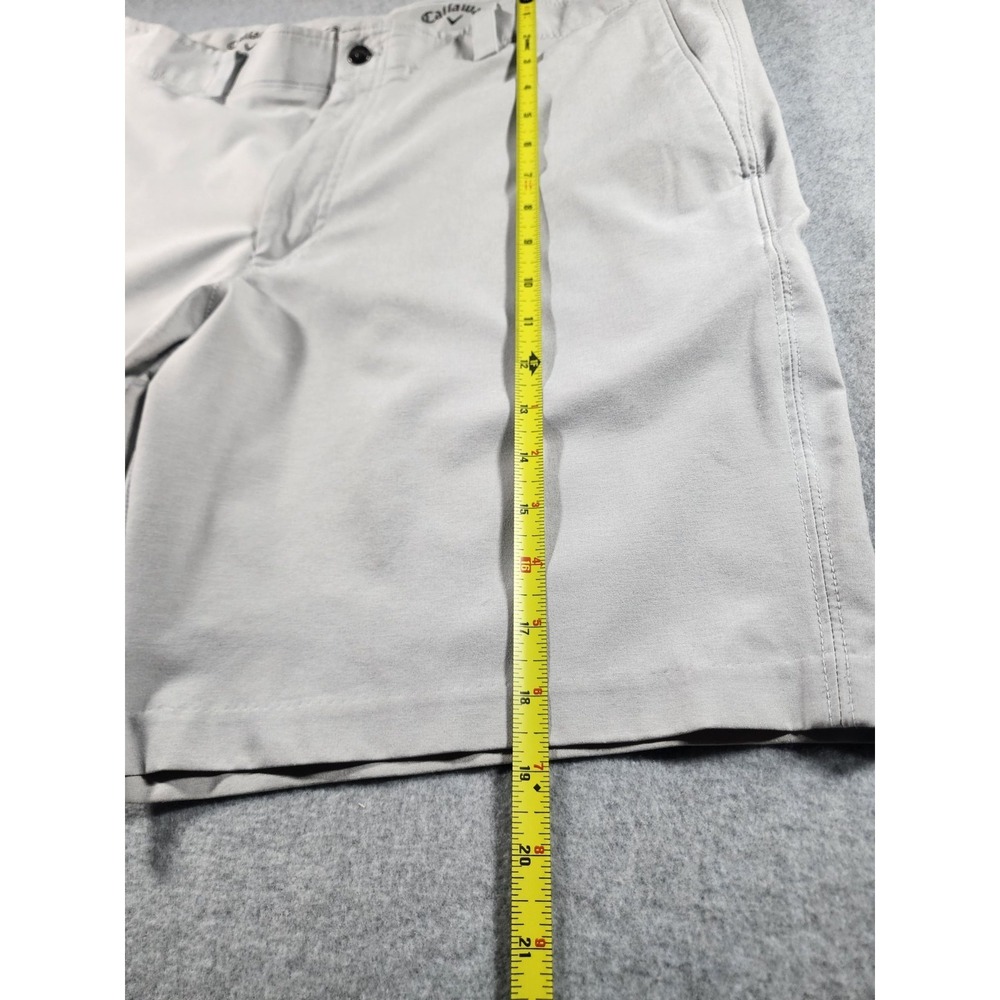 Callaway Men's Khaki Chino Shorts, Size 38, Tan, Inseam 9", Polyester - Picture 6 of 7